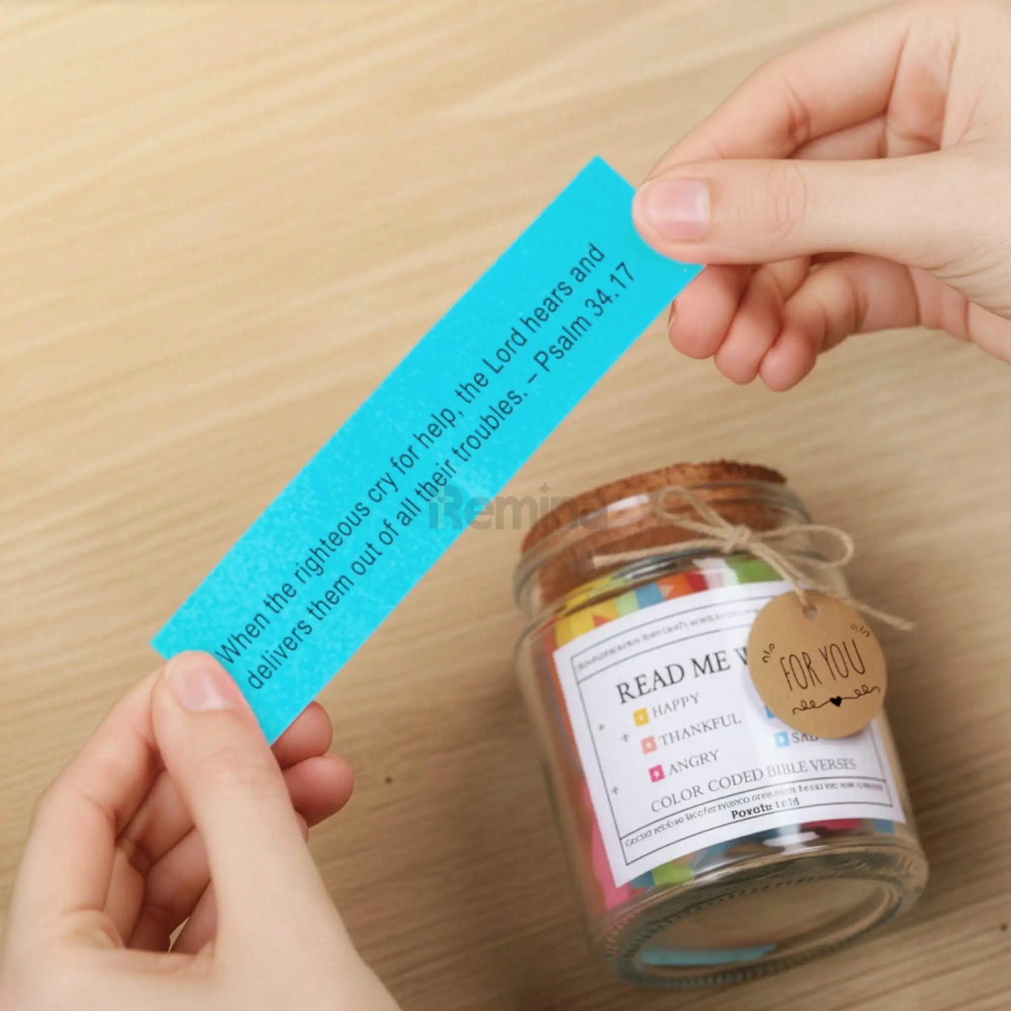 Handmade Bible Verses Jar With Christian Gift Box